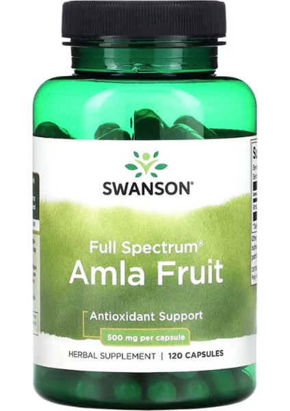 Swanson, Full Spectrum Amla Fruit, 500 Mg, 120 Capsules.made In Usa