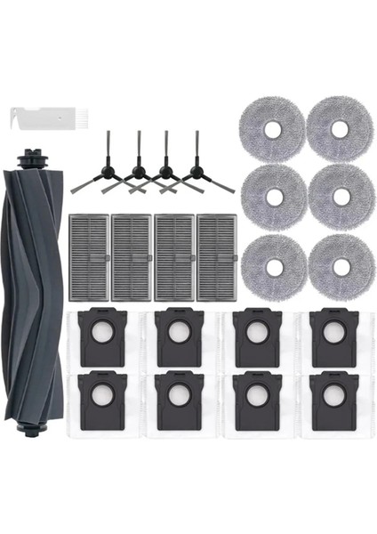 X30 / Pro Ultra Elektrikli Süpürge Ana Yan Fırça Hepa Filtre Paspas Bezi Toz Torbaları Yedek Parçaları (Yurt Dışından)