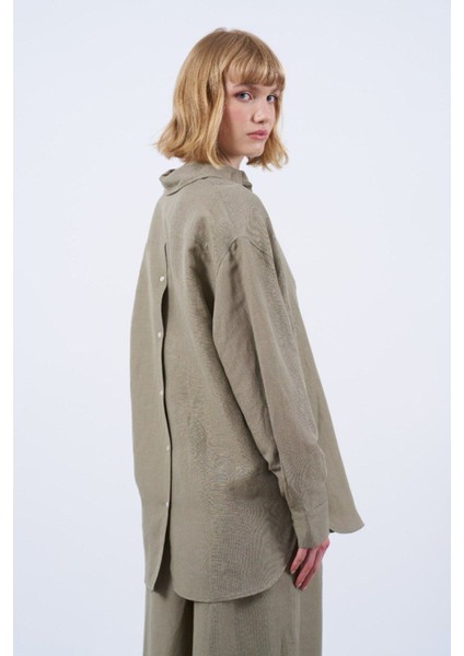 Kadın Keten Gömlek Pantolon Takım modelleri