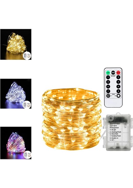 Peri Tel LED Işık Kumandalı Animasyonlu Pilli LED
