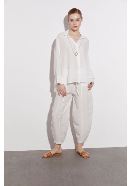 Kadın Keten Gömlek Pantolon Takım indirimleri