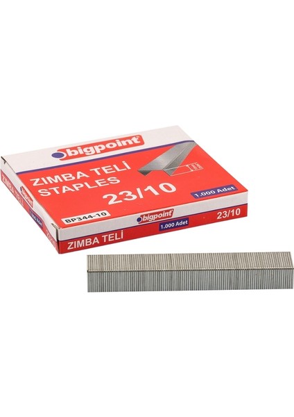 | Zımba Teli No: 23/10, 1000 Adet, 70 Sayfaya Kadar Zımbalamaya Uygun