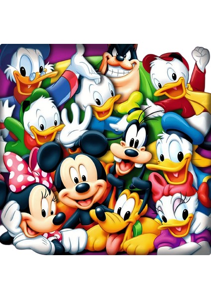 Disney Dıy Sayılarla Boyama Karikatür Donald Duck Diy Hobi Tuval 30X30CM Çerçeve Yok (Yurt Dışından)