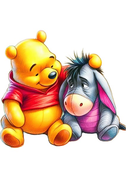 Disney Dıy Hobi Sayılarla Boyama Winnie The Pooh Sayılarla Çizim Eeyore Tuval Üzerine Akrilik Boya Karikatür Noel Hediyesi Renk: DSN-1501-ZD / Boyut (Cm): 30X30CM Çerçeve Yok (Yurt Dışından)