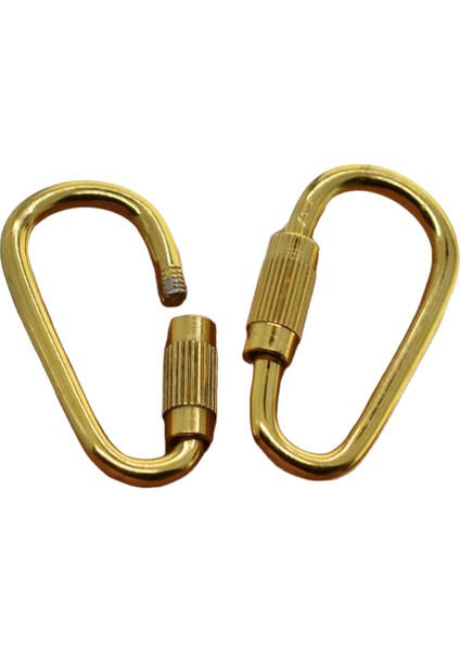 10 Çeşitli Renk Minik Küçük Çelik Inci Vidalı Kilitleme Karabina Anahtarlıklar Toka Güvenlik Kancası Anahtarlık Anahtarlık Edc Fob Dişli Dıy Renk: Altın (Yurt Dışından)