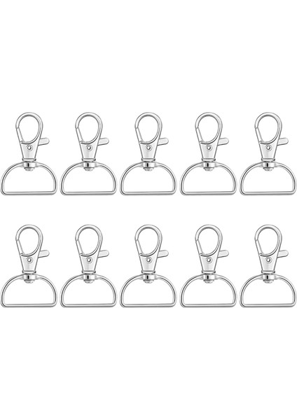 10 Adet Döner Toka Yapış Kancalar D Halkaları Ipi Yapış Kancalar Anahtarlık Klips Kanca Anahtarlık Yapımı Için Metal Istakoz Pençe Toka Çanta Renk: B (Yurt Dışından)