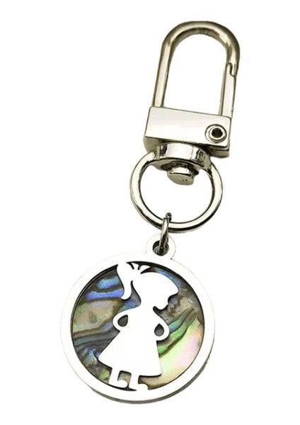 Abalone Kabuk Küçük Kız Uzun Elbise Kolye Anahtarlık Kadınlar Için Kızlar Paslanmaz Çelik Altın Gümüş Renk Anahtarlık Takı Hediye (Yurt Dışından)