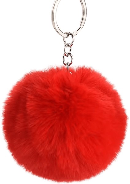 Kabarık Kürk Pom Pom Anahtarlık Yumuşak Faux Tavşan Kürk Topu Araba Anahtarlık Ponpon Anahtar Zincirleri Anahtarlık Kadın Çanta Kolye Takı Hediyeler (Yurt Dışından)
