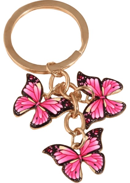 Sevimli Anahtarlık Renkli Kelebek Anahtarlık Emaye Uçan Hayvanlar Kadınlar Için Anahtar Zincirleri Kızlar Çanta Aksesuar El Yapımı Takı (Yurt Dışından)