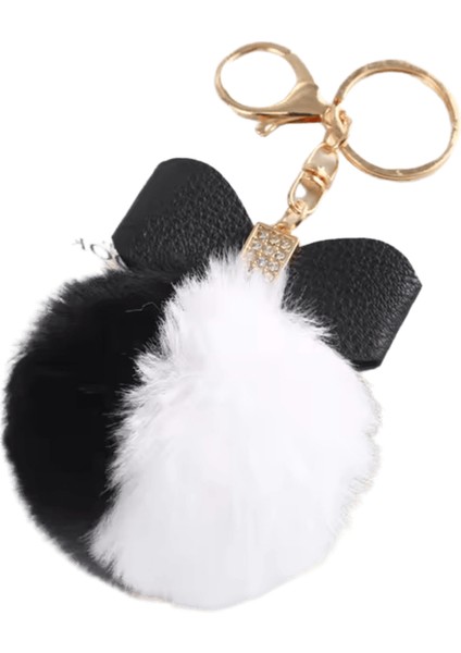 Sevimli Mini Tilki Kolye Anahtarlıklar Kadınlar Için Kızlar Kabarık Kürk Anahtarlık Zincirleri Ponpon Topu Rhinestone Araba Anahtarlık Tutucu Charm Çanta (Yurt Dışından)