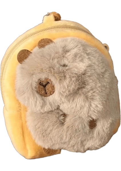 Sevimli Peluş Capya Sikke Çanta Karikatür Hayvan Şekli Cüzdan Anahtar Ruj Kulaklık Saklama Çantası Yaratıcı Capya Kawaii Kılıfı (Yurt Dışından)