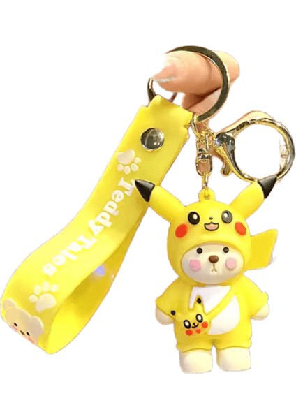 Mınıso Sevimli Kişiselleştirilmiş Karikatür Bebek Çapraz Giyinme Charm Anahtarlık Çift Sırt Çantası Araba Anahtar Dekorasyon Çocuk Parti Hediye (Yurt Dışından)