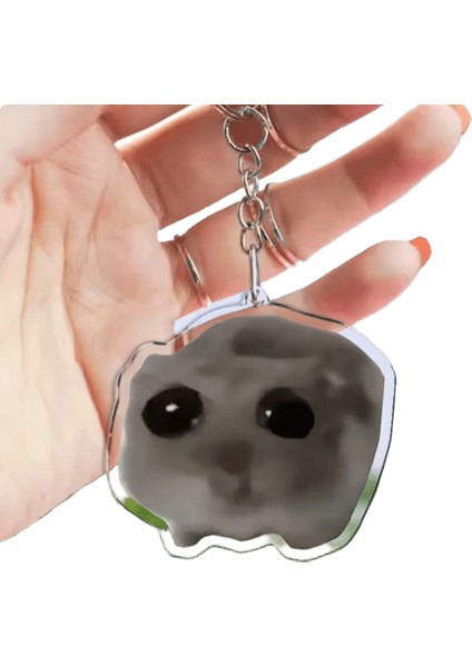 Eğlenceli Sevimli Meme Im Sadece Bir Kız Üzgün Hamster Anahtarlık Anahtarlıklar Aksesuarlar Için Yüzük Çanta Komik Kolye Anahtarlık Takı Hayranları Hediyeler (Yurt Dışından)