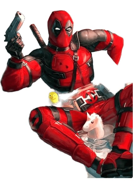 Disney Sayılarla Çizim Deadpool Boyama Boya 40X50CM Diy Çerçeve (Yurt Dışından)