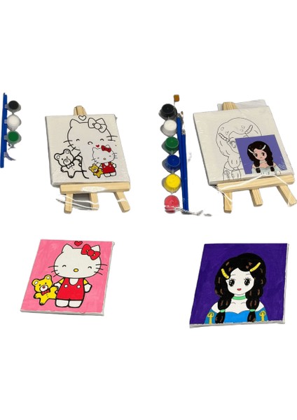 2 Paket Mini Numaralara Göre Boya SetiBoyut (Cm): 10X10CM (Yurt Dışından)