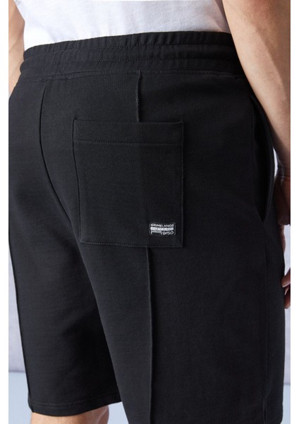 CERTAIN Erkek Nervür Detaylı Comfort Fit Siyah Şort & Bermuda modelleri