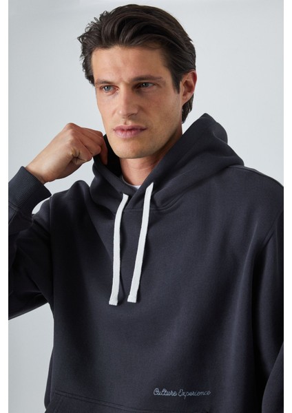 Narcıso Erkek Yumuşacık Içi Polarlı Antrasit Sweatshirt