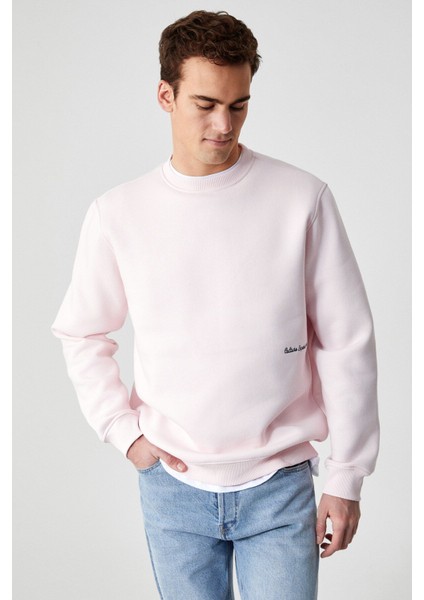 DANE Erkek Organik Kumaşlı Yumuşacık Pembe Sweatshirt modelleri