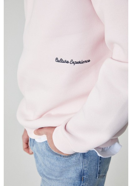 DANE Erkek Organik Kumaşlı Yumuşacık Pembe Sweatshirt indirimleri