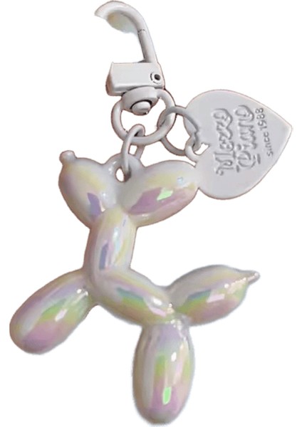 Dıy Şeker Renk Tatlı Reçine Balon Köpek Anahtarlık Kadınlar Için Kızlar Hayvan Şekilli Telefon Zinciri Anahtar Toka Aksesuarları Çanta Kolye (Yurt Dışından)