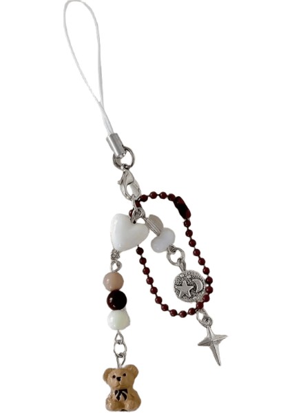 Kahverengi Ayı Cep Telefonu Zinciri Sevimli Çanta Kolye Kız Niş Sırt Çantası Araba Anahtarı Kolye (Yurt Dışından)