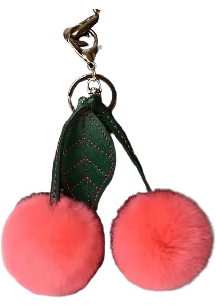 Yeni Su Samuru Tavşan Saç Kiraz Çok Renkli Araba Anahtarlık Kolye Sevimli Ponpon Bebek Bebek Çanta Çanta Kadınlar Için Asılı Anahtar Zincirleri Hediyerenk: 014 / Boyut: 6 cm (Yurt Dışından)