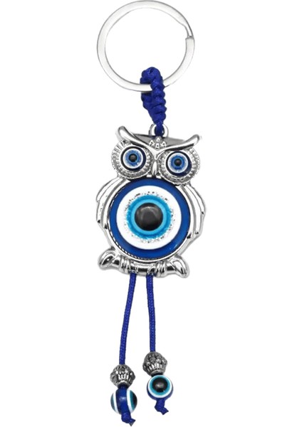 Şanslı Göz Fil Baykuş Fatima El Nazar Kolye Anahtarlık Anahtarlık Gümüş Renk Anahtarlık Tutucu Kadınlar Erkekler Için BE39 Renk:3 (Yurt Dışından)