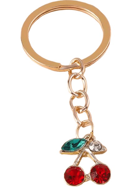 Sevimli Kristal Kiraz Anahtarlık Simüle Meyve Anahtarlık Kolye Kadınlar Için Kızlar Çanta Aksesuarları Dıy Anahtarlık Takı Hediye (Yurt Dışından)