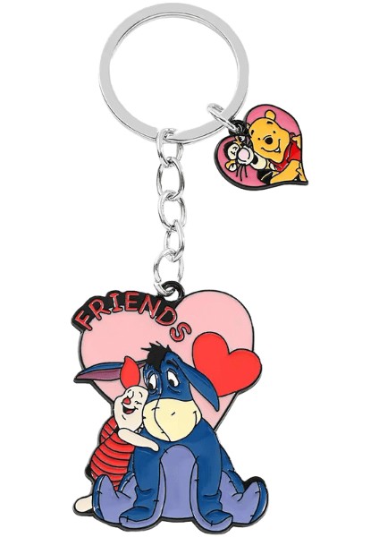 Disney Lilo Stitch Anahtarlık Sevimli Karikatür Figür Stitch Melek Aşk Kalp Bulmaca Anahtarlıklar En Iyi Arkadaşlık Anahtarlık Takı (Yurt Dışından)