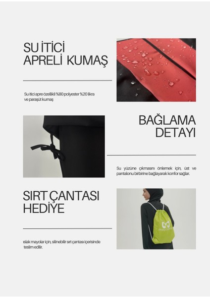 Çizgili Spor Tasarım Mayo - Pembe