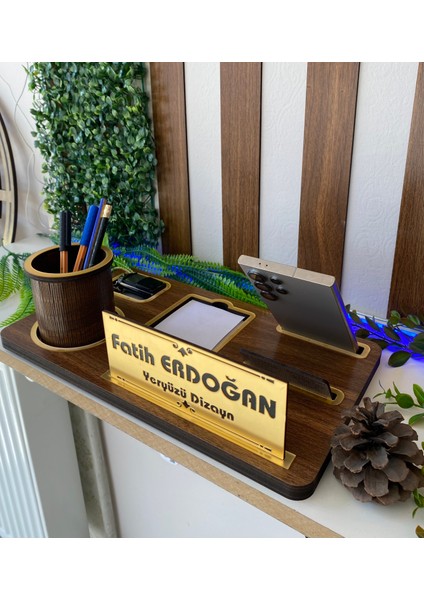 Ahşap Masa Üstü Isimlik ( işyeri Hediyesi ) Ofis kalemlik fırsatları