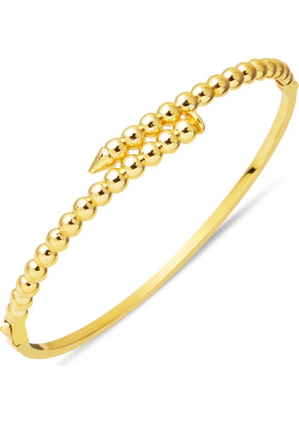 Çivili Spor Model 14 Ayar Altın Kelepçe Bilezik