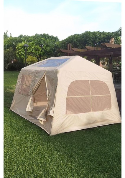 6 Kişilik Şişme Tenteli Yağmura Dayanıklı Kamp Çadırı 250X200X180