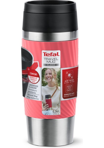 Travel Mug Easy Twist 0,36 Litre Seyahat Tipi Termos [Kırmızı] - 3110601338