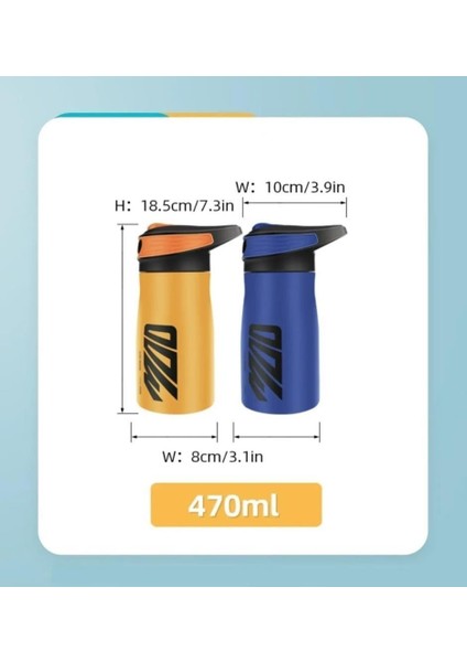 Mod Çelik Termos Matara 470ML Siyah