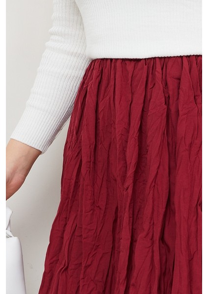 Kraşlı Bohem Etek 1398 - Bordo fiyatları
