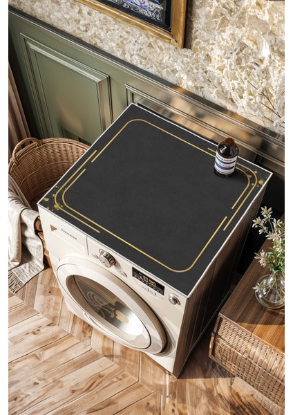 Kaymaz Tabanlı Çamaşır Makinesi Örtüsü Modern Kullanışlı Yıkanabilir Mat