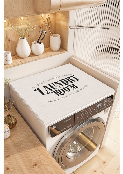 Kaymaz Tabanlı Çamaşır Makinesi Örtüsü Modern Kullanışlı Yıkanabilir Mat modelleri