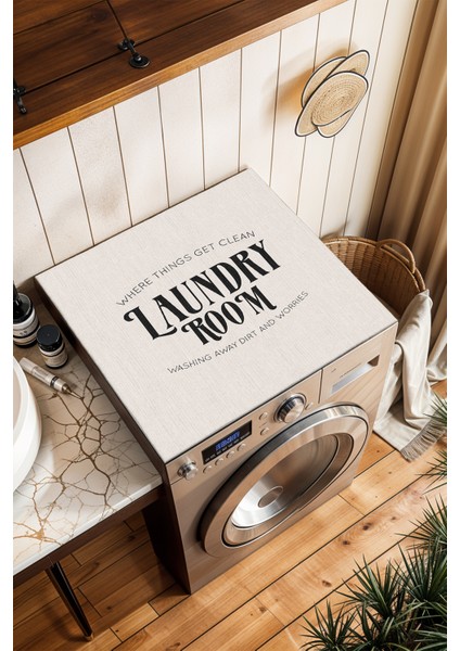 Kaymaz Tabanlı Çamaşır Makinesi Örtüsü Modern Kullanışlı Yıkanabilir Mat fırsatları