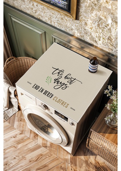 Kaymaz Tabanlı Çamaşır Makinesi Örtüsü Modern Kullanışlı Yıkanabilir Mat