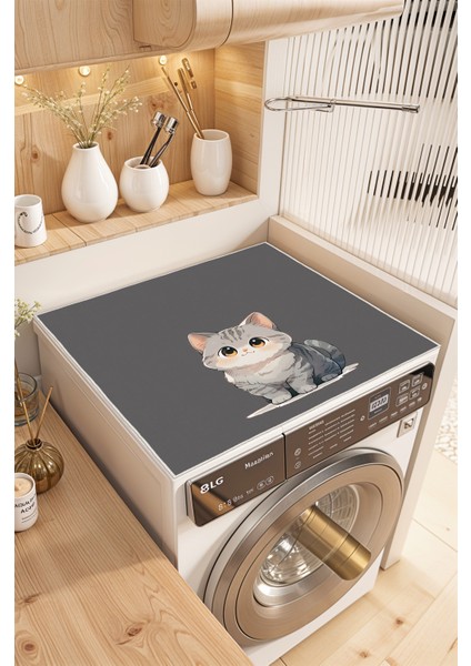 Kaymaz Tabanlı Çamaşır Makinesi Örtüsü Modern Kullanışlı Yıkanabilir Mat modelleri