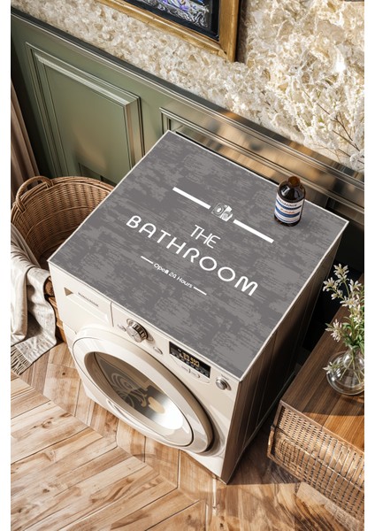 Kaymaz Tabanlı Çamaşır Makinesi Örtüsü Modern Kullanışlı Yıkanabilir Mat