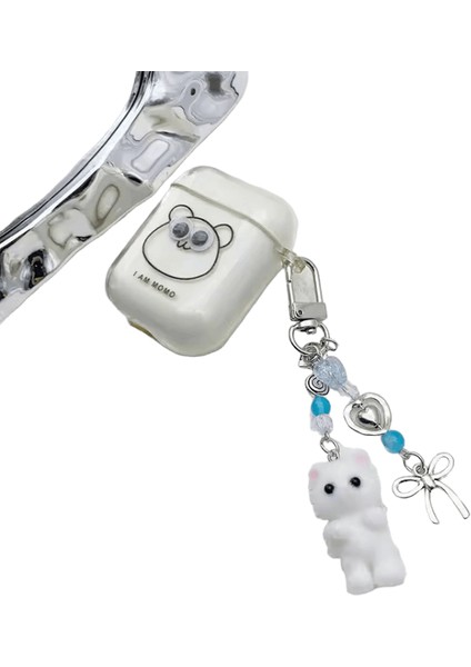 Sevimli Floklu Yavru Kedi Beş Köşeli Yıldız Kedi Pençe Aşk Anahtarlık Cep Telefonu Zinciri Kayıp Karşıtı Ipi Kolye Kulaklık Kamera Zinciri Renk: F / Boyut: Bir Boyut (Yurt Dışından)