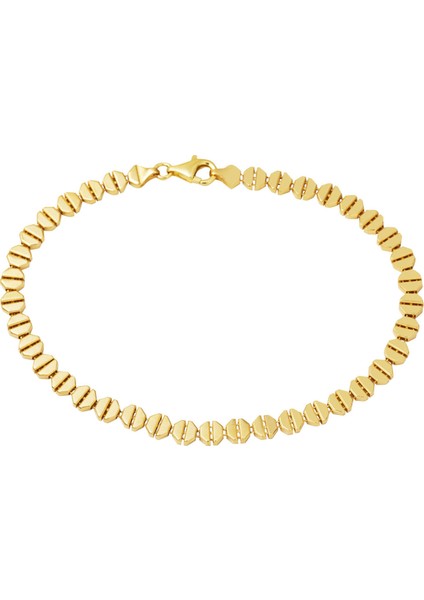 Vidalı Unisex 14 Ayar Altın Bileklik