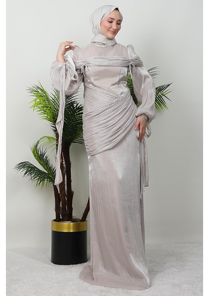 Örgü Detay Abiye Bej fırsatları