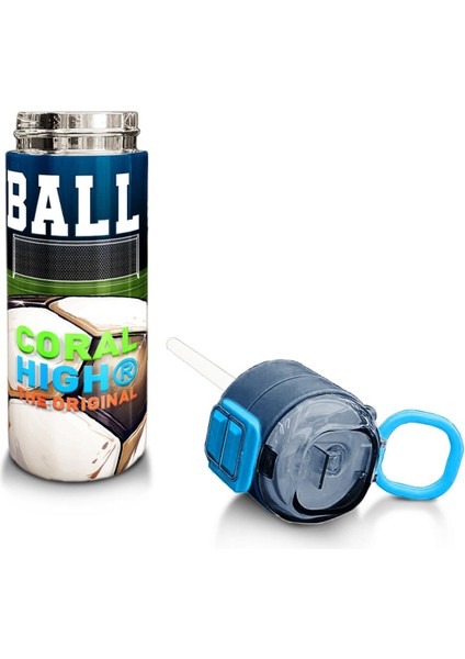 Kids Lacivert Futbol Desenli Pipetli ve Direkt Içim Çelik Termos 500 ml 31995 fırsatları