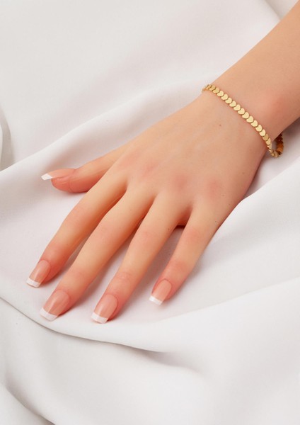 Sıralı Kalpler 14 Ayar Taşsız Bayan Bileklik fiyatları