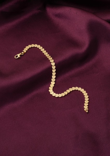 Sıralı Kalpler 14 Ayar Taşsız Bayan Bileklik indirimleri