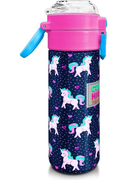 Kids Lacivert Pembe Unicorn Desenli Pipetli ve Direkt Içim Çelik Termos 500 ml 31915 fiyatları