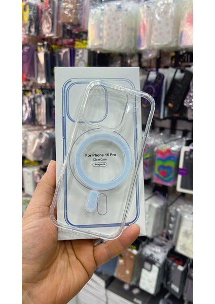 Apple iPhone 16 Pro Şeffaf Magsafe Silikon Kılıf